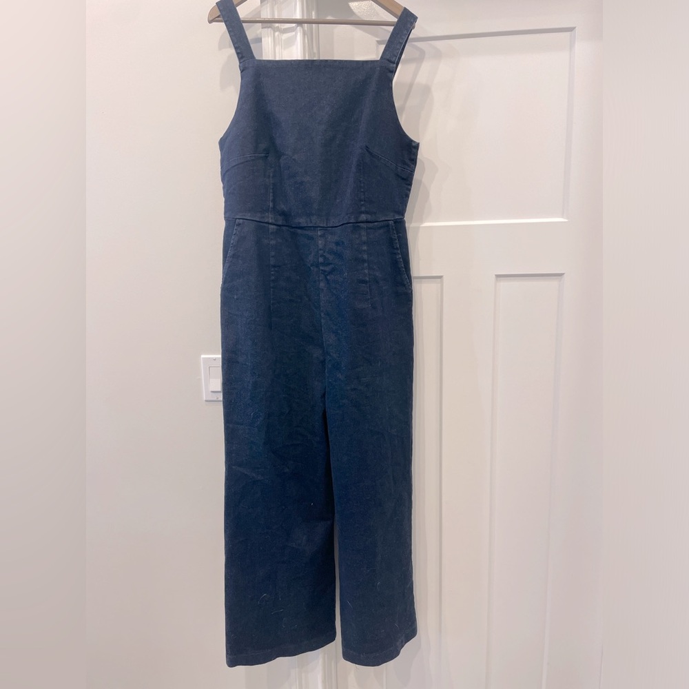 Denim Loup Overalls w/zipper in back